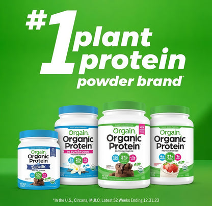 Organic Proteintm Plant Based ProteinPowder-Creamy Chocolate Fudge Pack of 2